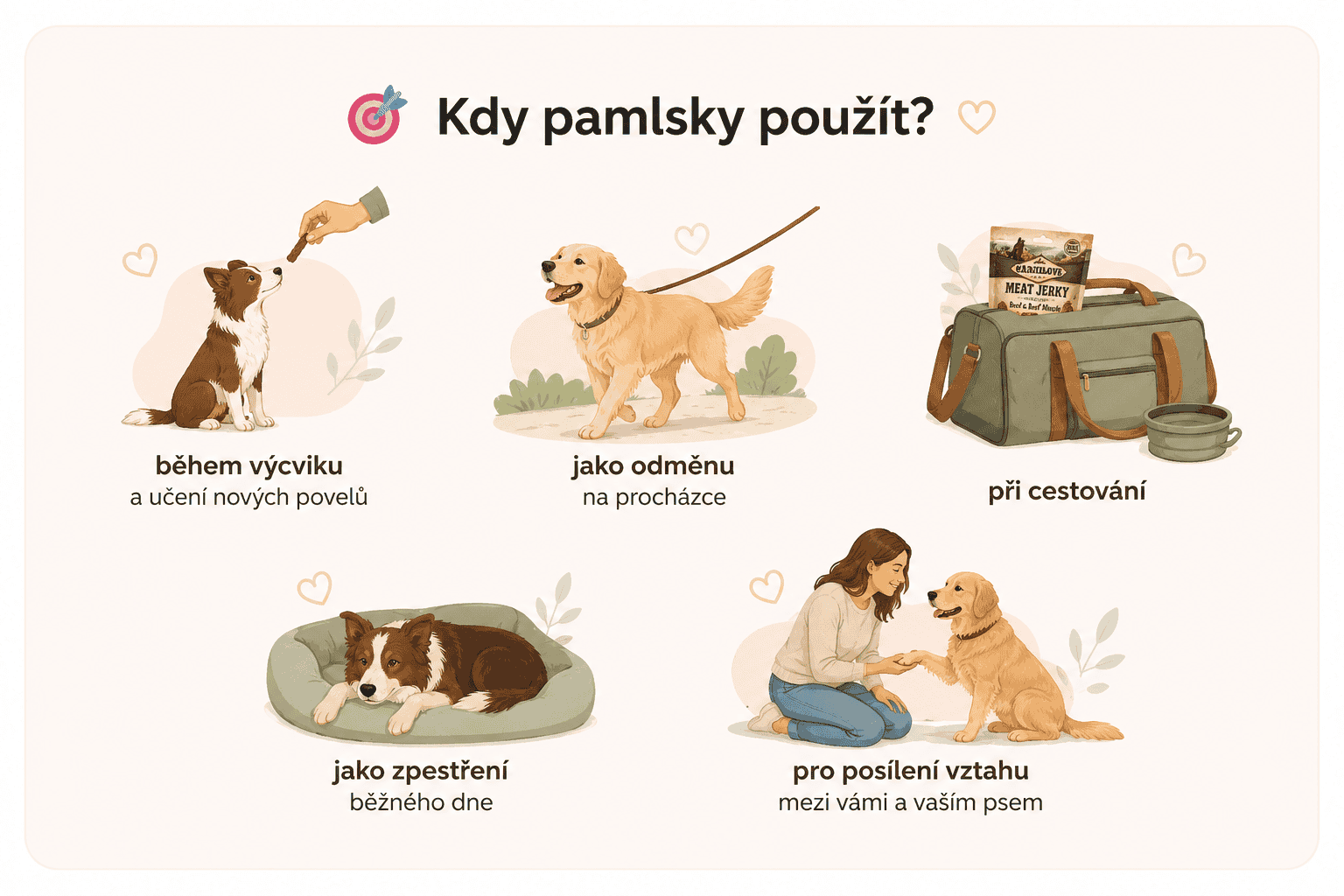 Při jakých příležitostí používat pamlsky Carnilove